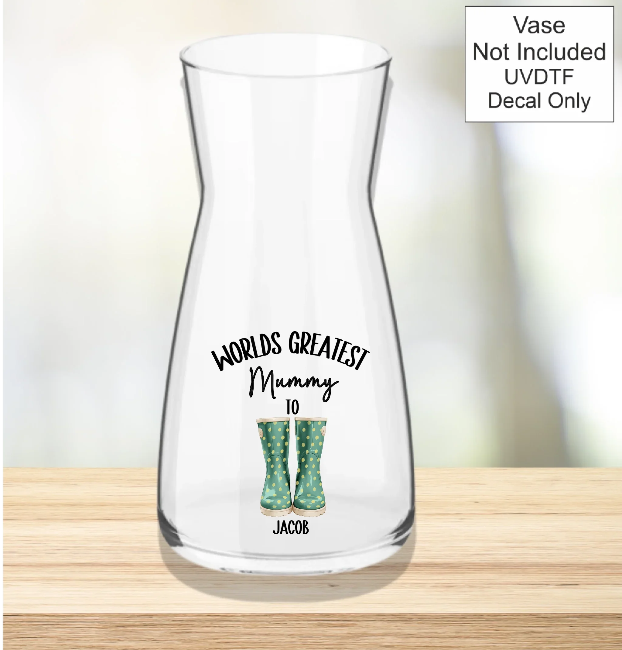 Wellington Family Mothers Day Vase UVDTF